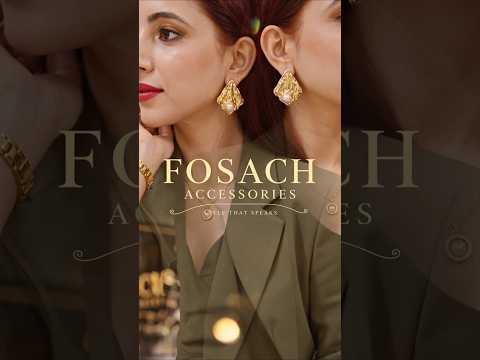 FOSACH Sculpted Pearl Statement Earrings