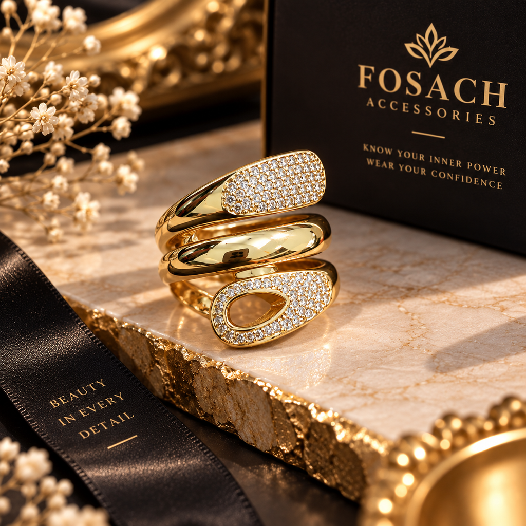 Royal Crystal Luxe Statement Ring