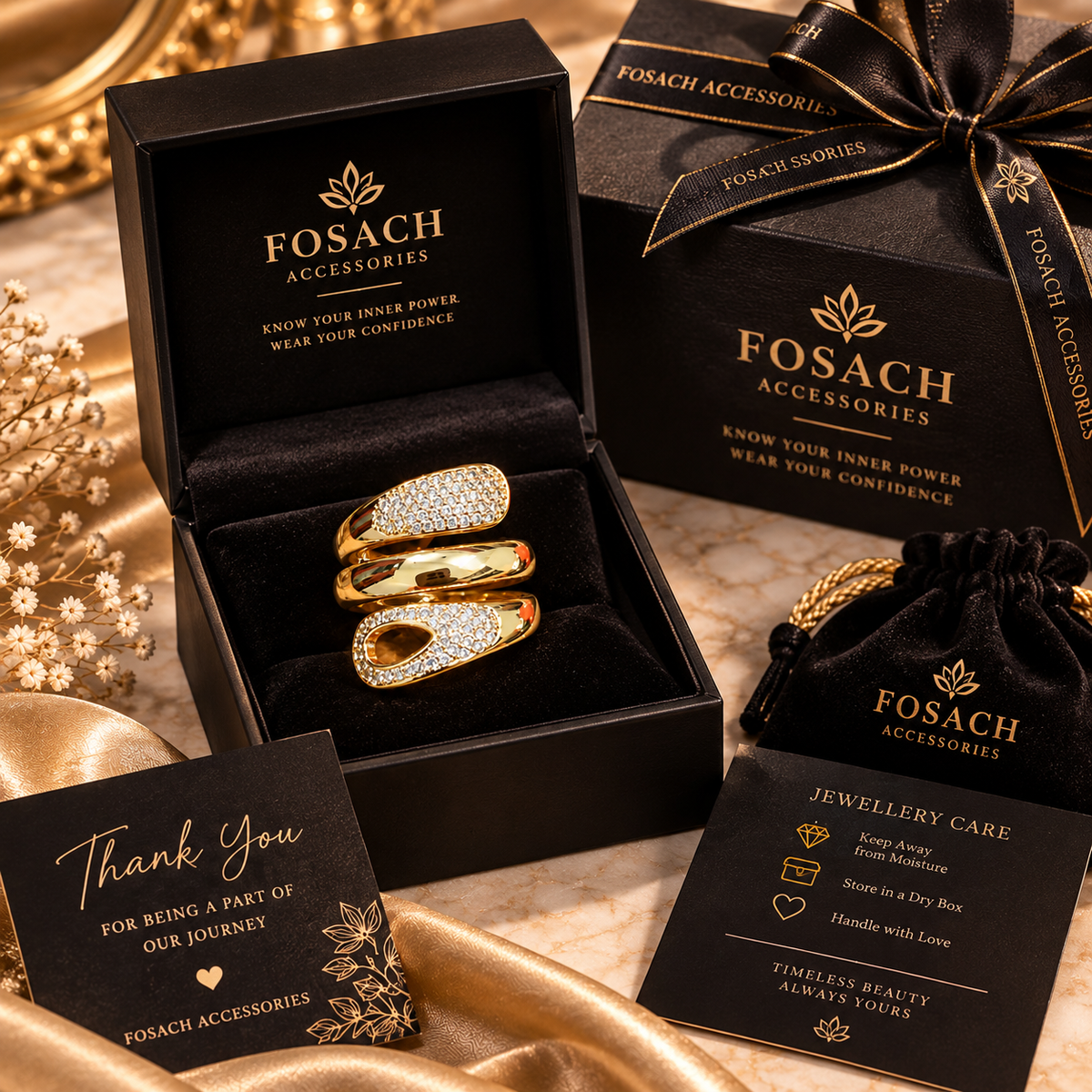 Royal Crystal Luxe Statement Ring