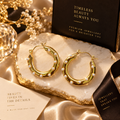 Pearl-Studded Gold Hoop Earrings