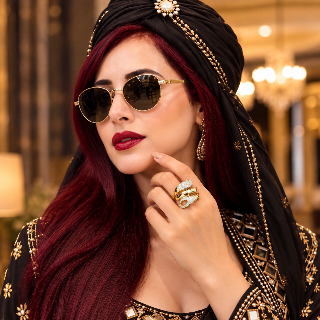 Royal Crystal Luxe Statement Ring