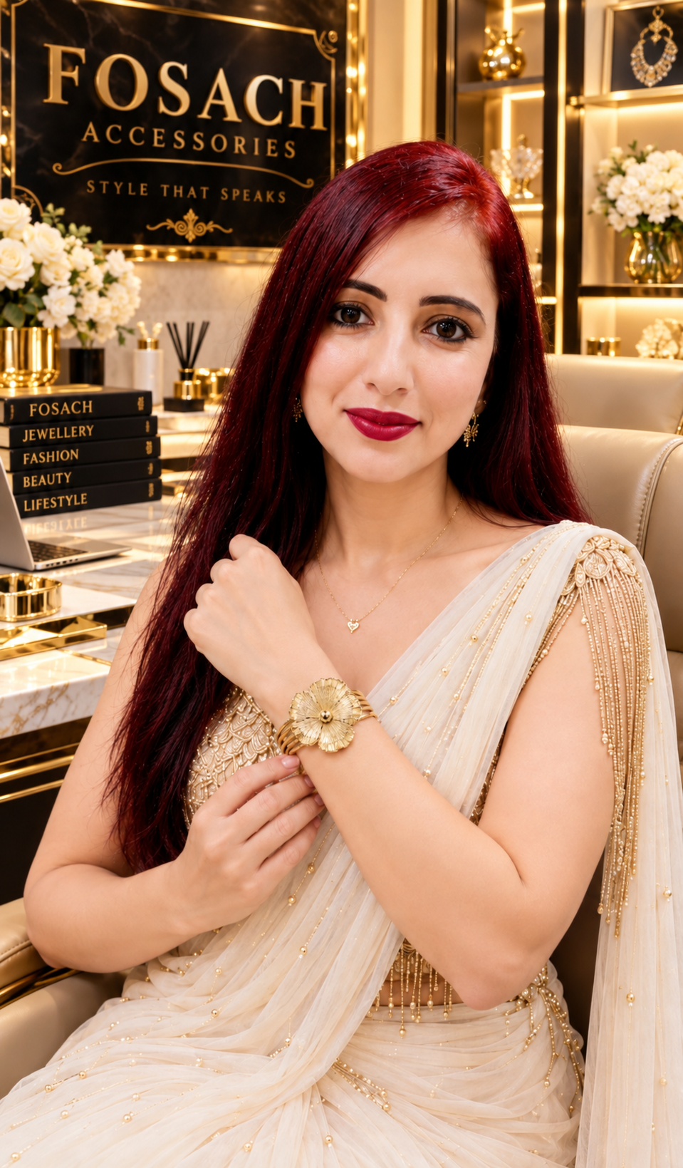 Golden Bloom Sculptural Cuff
A Statement of Timeless Elegance.