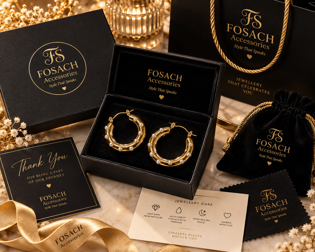 Pearl-Studded Gold Hoop Earrings